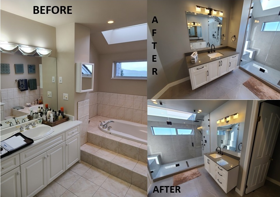 bathroom renovation in north vancouver before and after