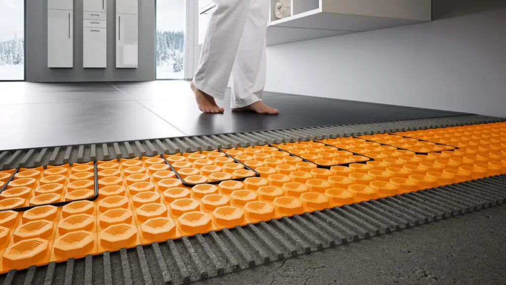 Schluter Ditra Heat installation heated bathroom floors Vancouver