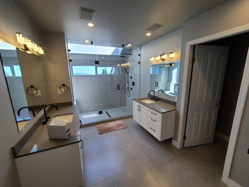 New walk-in shower - North Vancouver bathroom