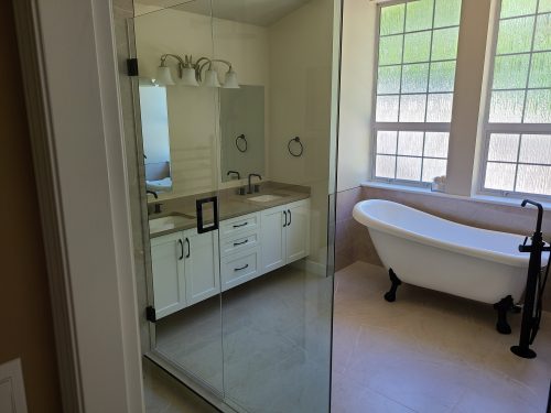 main bathroom freestanding tub - North Vancouver renovation